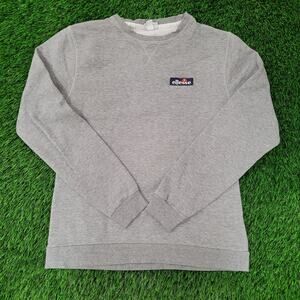 Ellesse Sweatshirt Womens Medium 20x26 Baggy Heathered-Gray